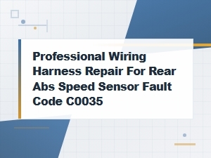 Professional Wiring Harness Repair for Rear Abs Speed Sensor Fault Code C0035